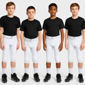 Lot of 4 BIKE Sports Youth White Sport Pants Size Medium